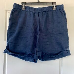 J. Jill Women's High Waist Shorts - Navy Blue